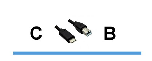 Câble USB C vers B